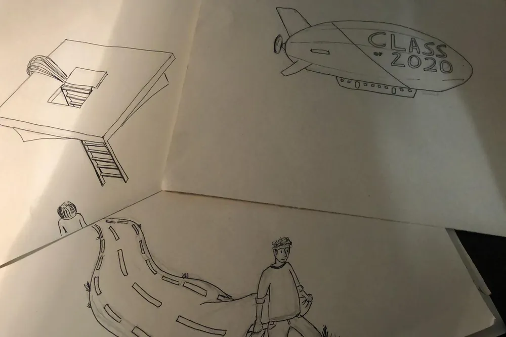 Hand-drawn sketches from the ClassOf2020 project